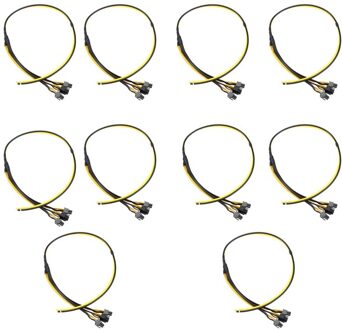 10Pcs S7/S9 Triple 3X Pci-E Pcie Pci Express 6Pin Grafische Kaart Splitter Power Cable Voor Btc mijnwerker Machine 12AWG + 18AWG