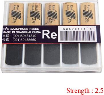 10Pcs Saxofoon Riet Set Met Sterkte 1.5/2.0/2.5/3.0/3.5/4.0 Voor Alto sax Reed Houtblazers Accessoires Replacements Hardness 2.5