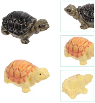 10Pcs Schildpad Beeldjes Gesimuleerde Mini Turtles Voor Bonsai Ambacht Aquarium