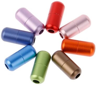 10Pcs Schoenveter Tips Vervanging Hoofd Shoestrings Ronde Platte Anker Schoenveters Lui Veters Gesp Schoenen Accessoires blauw