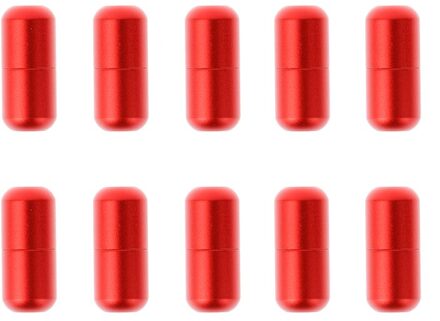 10Pcs Schoenveter Tips Vervanging Hoofd Shoestrings Ronde Platte Anker Schoenveters Lui Veters Gesp Schoenen Accessoires rood