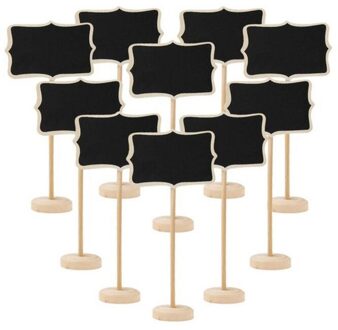 10Pcs Schoolbord Houten Krijtbord Mini Hout Bericht Prikbord Tafel Wedding Party Decor Schrijven Informatie