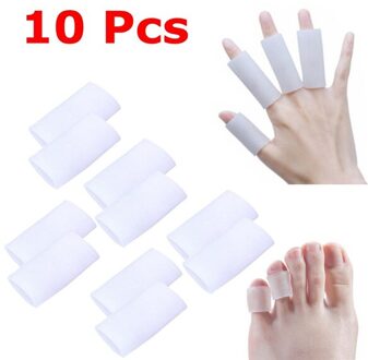 10Pcs Separator Voetverzorging Pijnbestrijding Teen Gel Protector Maïs Kussen Vinger Mouw Buizen Siliconen Bandage