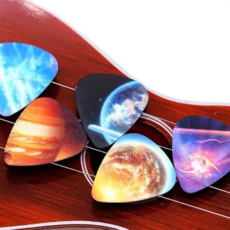 10Pcs/Set Colorful Electric Guitar Picks Acoustic Music Picks Plectrum 0.58/0.71/1mm Thickness Guitar Accessories