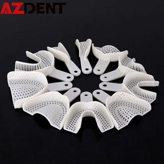 10Pcs/set Dental Impression Plastic Trays Without Mesh Tray Dentist Tools Dentistry Lab Material Teeth Holder Trays
