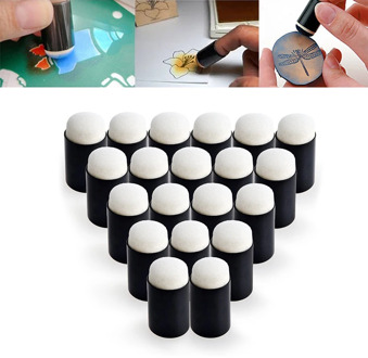 10pcs/set Painting Craft Set Paint Drawing Sponge Foam Finger Chalk Ink Applying Chalk Inking Staining Sponge Art Tools