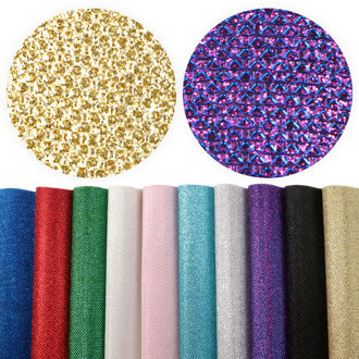 10pcs/set Plain Color Argyle Patterns Fine Glitter Vinyl Fabric Faux Leather Sheet Set For DIY Handmade Earring Bows,1Yc9794