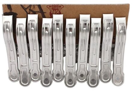 10Pcs Set Trompet Rvs Kleding Wasknijper Quilt Kleding Clip Grote Winddicht Kleding Pin