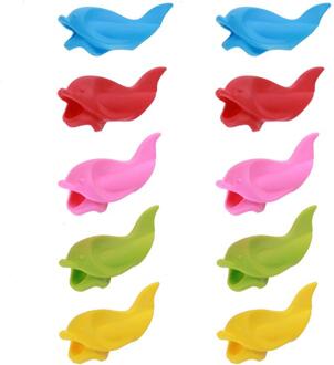 10Pcs Silicone Kinderen Correctie Houding Schrijven Tool Student Potlood Holding Practise Apparaat Voor Corrigeren Pen Houdingen Grip