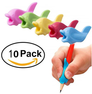 10pcs Silicone Pencil Grips Ergonomic Writing Claw Aid Right Handed Pen Training Grip Holder For Kids Students And Adults