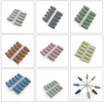 10pcs Silicone Rubber Dental Polishing Polisher Grinders Nail Drill Bits for Electric Manicure and Oral Intial Polishing Burs