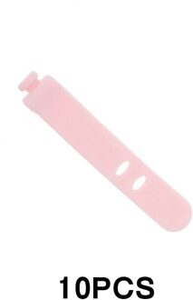 10Pcs Silicone Telefoon Draad Winder Kabel Protector Mouse Oortelefoon Hoofdtelefoon Charger Usb Management Houder Clip Desk Organizer Roze