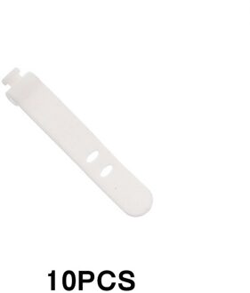 10Pcs Silicone Telefoon Draad Winder Kabel Protector Mouse Oortelefoon Hoofdtelefoon Charger Usb Management Houder Clip Desk Organizer wit