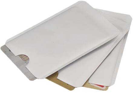 10pcs Silver Anti Scan RFID Sleeve Protector Credit ID Card Aluminum Foil Holder Anti-Scan Card Sleeve Hot Sale