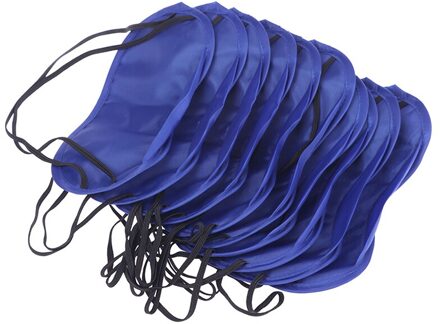 10Pcs Slapen Eye Aid Cover Masker Travel Rest Eye Cover Slaapmasker Luchtvaart Slaap Masker Mode Draagbare Elastische Bandage blauw