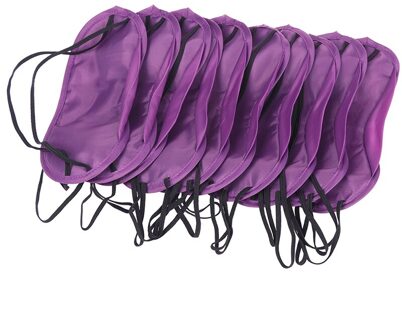 10Pcs Slapen Eye Aid Cover Masker Travel Rest Eye Cover Slaapmasker Luchtvaart Slaap Masker Mode Draagbare Elastische Bandage paars