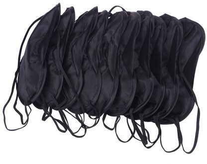 10Pcs Slapen Eye Aid Cover Masker Travel Rest Eye Cover Slaapmasker Luchtvaart Slaap Masker Mode Draagbare Elastische Bandage zwart