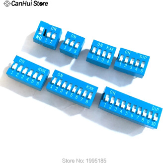 10pcs Slide Type Switch Module 1 2 3 4 5 6 7 8 10 PIN 2.54mm Position Way DIP Pitch Toggle Switch Blue Snap Switch Dial Switch