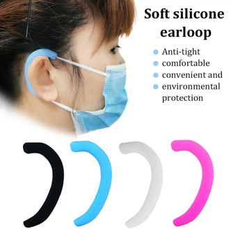 10PCS Soft Silicone Mask Ear Hook Anti-Slip Anti-Pain Earloop For Mask Comfortable Ear Protection Hook Invisible Ear Grips Hook
