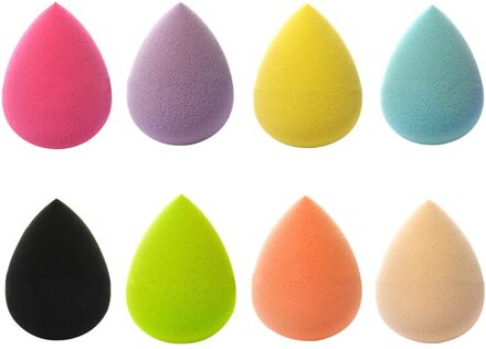 10Pcs Soft Water Shape Make-Up Cosmetische Puff Foundation Spons Powder Smooth Beauty Gezicht Schoon Makeup Tools