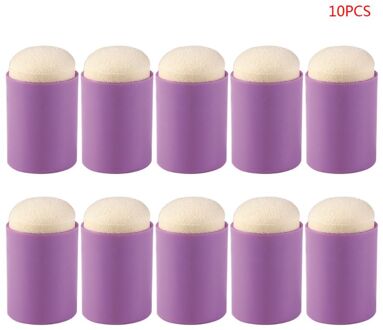 10Pcs Spons Vinger Daubers Foam Schilderij Inkt Pad Stempelen Borstel Diy Scrapbooking Tekening Daubers Stempelen Schilderen Art Ambachten Paars