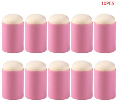 10Pcs Spons Vinger Daubers Foam Schilderij Inkt Pad Stempelen Borstel Diy Scrapbooking Tekening Daubers Stempelen Schilderen Art Ambachten Roze