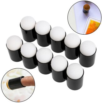 10Pcs Spons Vinger Daubers Schuim Vinger Schilderen Craft Set Fingerpaint Tekening Spons Schuim Vinger Krijt Inkt