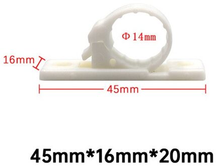 10Pcs Sticky Bedrading Vaststelling S Base Haak Draad Kabel Gadget Clip Zelfklevende Snap Type Vaste Kabel Lijn Clip klem wit-M