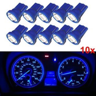 10Pcs T10 Wedge 5050 Smd Auto Led Gauge Cluster Lichten 147 152 Snelheidsmeter Lampen SP99 Blauw