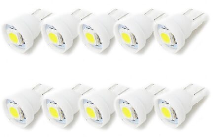 10Pcs T10 Wedge 5050 Smd Auto Led Gauge Cluster Lichten 147 152 Snelheidsmeter Lampen SP99 Rood