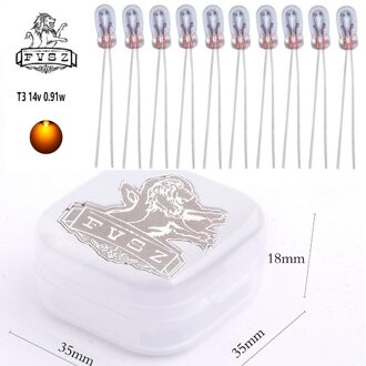 10Pcs T3 14 V 0.91 W 3000 K Auto Instrument Lampen Automatisch Interieur Instrument Lamp Automatische Dashboard Lamp Auto Lamp