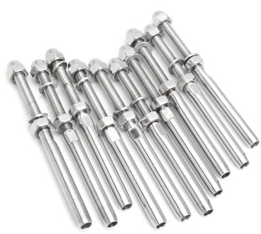 10Pcs T316 Swage Schroefdraad Spanner Voor 1/8 "Kabel Reling Systemen Rvs