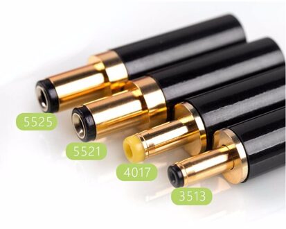 10pcs TAIWAN vergulde DC Power Man Plug Connector 5.5*2.5/5.5*2.1/3.5*1.3/4.0*1.7 DC Jack plug 5.5x2.1