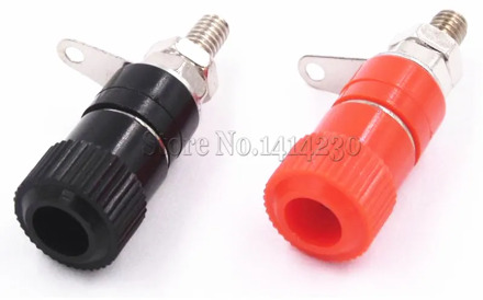 10PCS Terminal Blocks JS-910B JS-919 4mm Amplifier Terminal Connector Binding Post Banana Plug Jack Mount 5pcs Black + 5pcs red