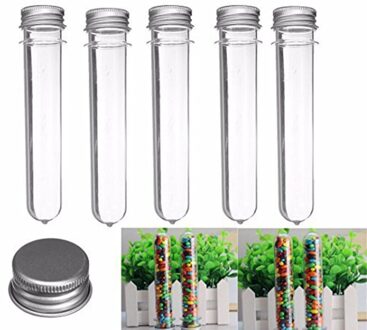 10Pcs Test Transparante Plastic Met Cap Dispenser (40Ml, 140X25Mm)