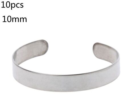 10Pcs Titanium Blank Stempelen Armband DIY Lederen Manchet Armbanden Sieraden Maken