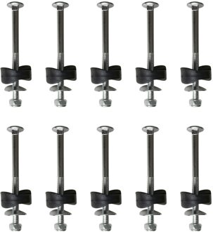 10Pcs Trampoline Schroeven Verzinkt Vierkante Kop Staal Jump Bed Stabiliteit Tool Set