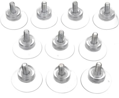 10Pcs Transparante Sterke Zuignap Met M8 Schroef Huishoudelijke Zuignap Haak Vervangingen Voor Glazen Tafel Top