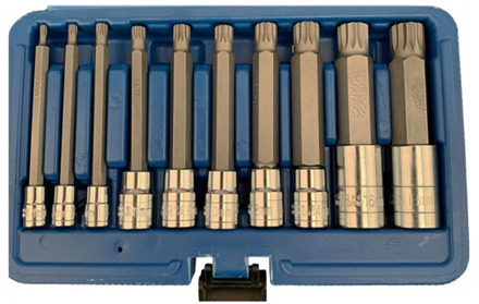 10PCS Triple Square Spline Bit Socket Set 1/4 inch 3/8 inch 1/2 Tamper Proof Long Reach Machine Repair Auto Tool