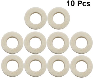 10Pcs Trompet Klep Vilt Wasmachines Kussen Pad Trompetten Muziekinstrument Accessoire (Wit)