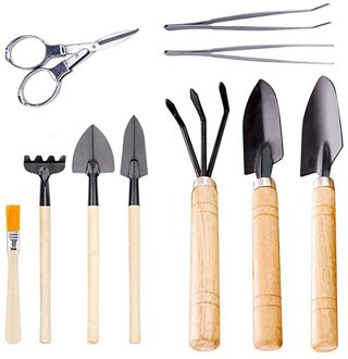 10Pcs Tuin Planten Tool Set Bonsai Succulent Transplanteren Miniatuur Fairy Troffel Schoppen Schoppen Tuinieren Planten Hand Tool
