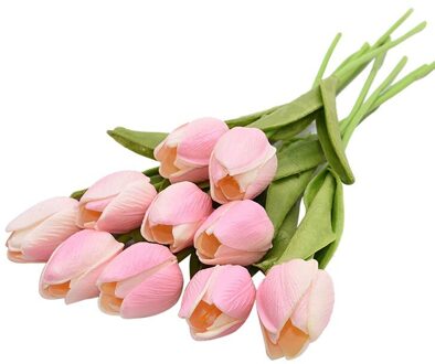 10Pcs Tulip Kunstbloem Real Touch Kunstmatige Boeket Bloem Voor Bruiloft Decoratie Thuis