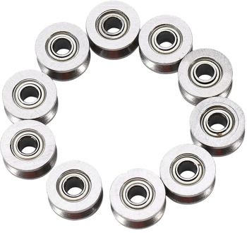 10Pcs U Groove Bearing U624ZZ Carbon Steel Durable V Groove Ball Bearing Pulley for Rail Track Linear Motion Systems drop ship