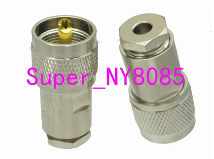 10pcs UHF male Plug PL259 clamp RG58 LMR195 RG400 RG142 Cable RF connector