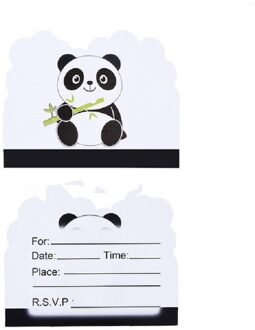 10PCS Uitnodigingskaart Panda Thema Event Birthday Party kinderen Producten Decoraties Feestartikelen Verjaardag Bruiloft