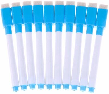 10Pcs Uitwisbare Magnetische White Board Marker Pen Whiteboard Marker Vloeibare Krijt Kantoor Schoolbenodigdheden Art Marker Kleurrijke Inkt Blauw