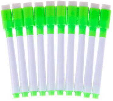 10Pcs Uitwisbare Magnetische White Board Marker Pen Whiteboard Marker Vloeibare Krijt Kantoor Schoolbenodigdheden Art Marker Kleurrijke Inkt groen