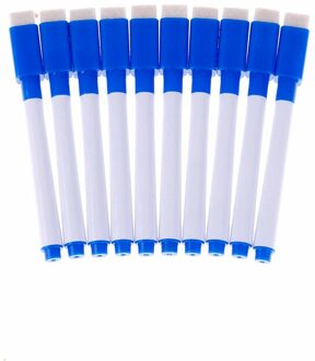 10Pcs Uitwisbare Magnetische White Board Marker Pen Whiteboard Marker Vloeibare Krijt Kantoor Schoolbenodigdheden Art Marker Kleurrijke Inkt Marineblauw