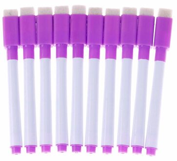 10Pcs Uitwisbare Magnetische White Board Marker Pen Whiteboard Marker Vloeibare Krijt Kantoor Schoolbenodigdheden Art Marker Kleurrijke Inkt Paars