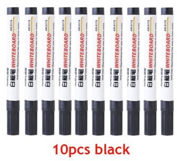 10Pcs Uitwisbare Whiteboard Marker Pen Kantoor Droge Wissen Markers Blauw Zwart Rood White Board Markers Office School Supplies Pennen